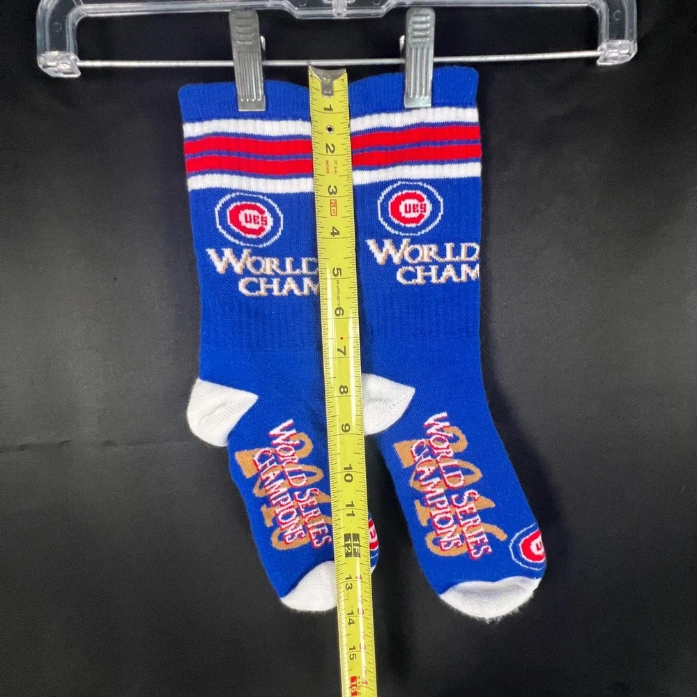 Chicago Cubs 2016 World Series Champions Socks Royal Blue MLB Crew Socks Mens